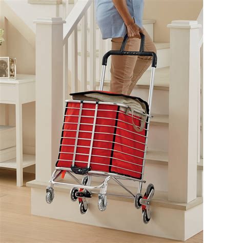 Goplus Jumbo Folding Shopping <b>Cart</b> with Rolling Swivel Wheels, Foldable Grocery <b>Cart</b> on Wheels with Double Basket, Heavy Duty Utility <b>Cart</b>, Shopping <b>Carts</b> <b>for</b> <b>Groceries</b> Laundry Book Luggage Travel 4. . Stair climbing cart for groceries